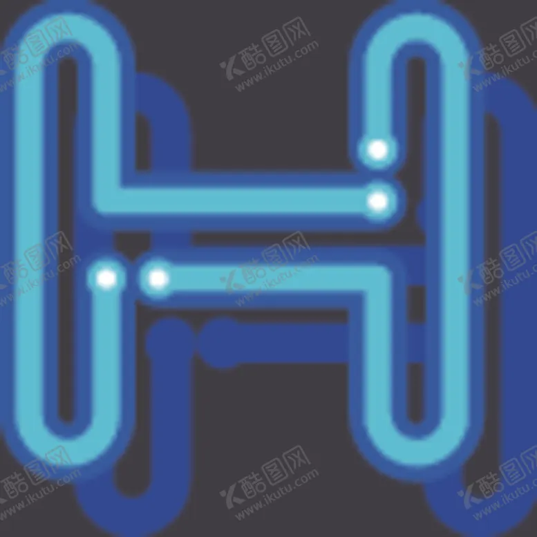 编号：25319906290451486755【酷图网】源文件下载-霓虹灯字母H