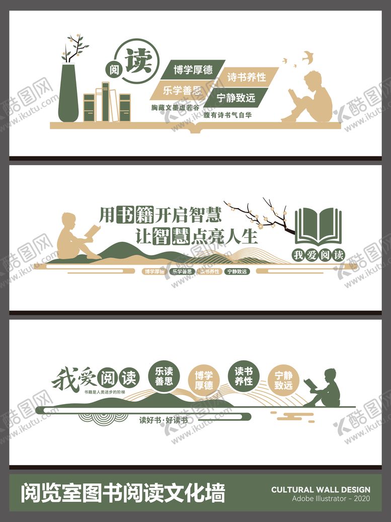 编号：86899702022148385193【酷图网】源文件下载-阅览室图书阅读文化墙