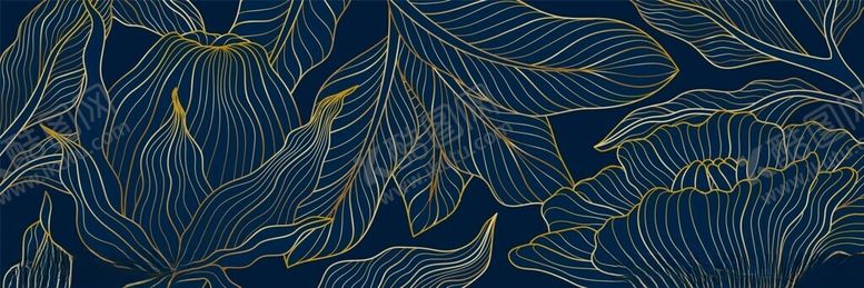 编号：13279801191020289527【酷图网】源文件下载-线描植物背景