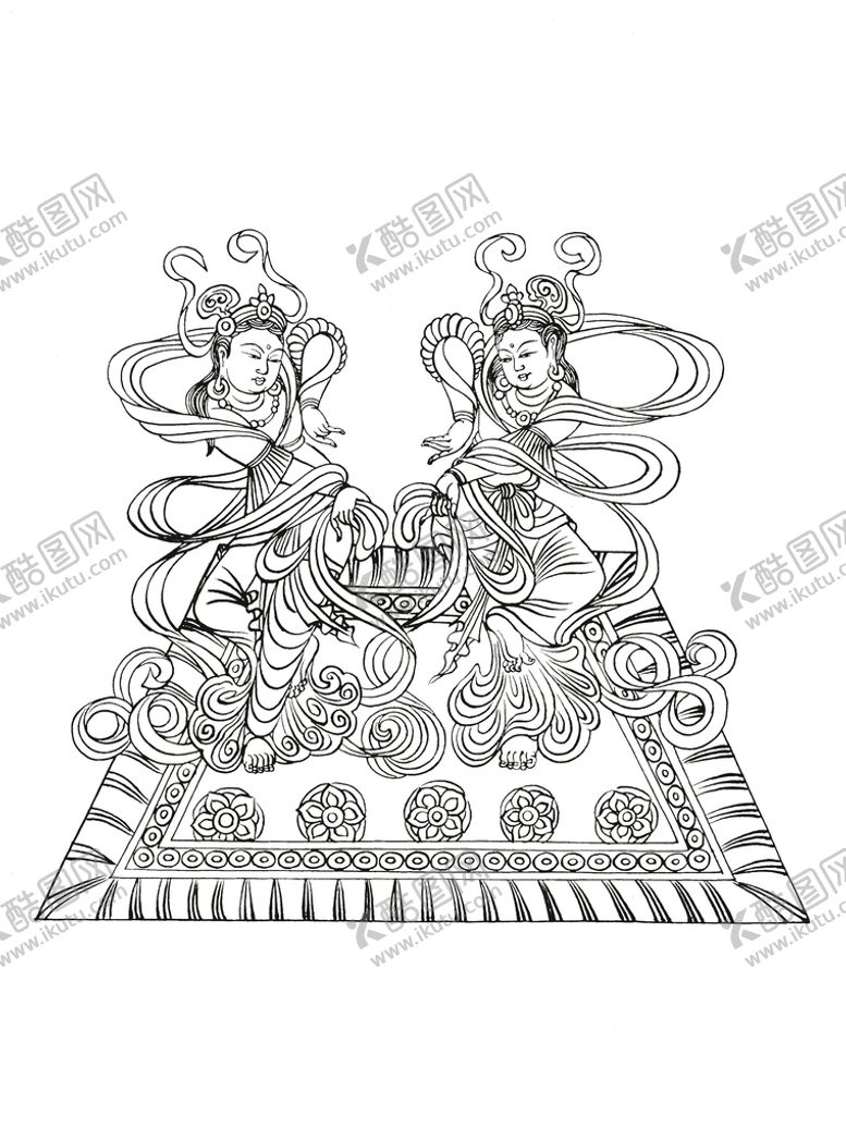 编号：78050610190915407598【酷图网】源文件下载-莫高窟148窟 盛唐 药师经变