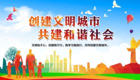 文明城市海报展板围挡创建口号