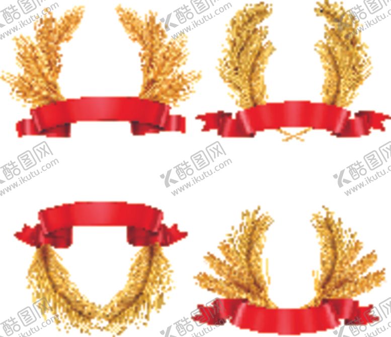 编号：68503807050931293037【酷图网】源文件下载-小麦麦子水稻稻谷手绘麦
