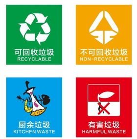 矢量垃圾分类图标