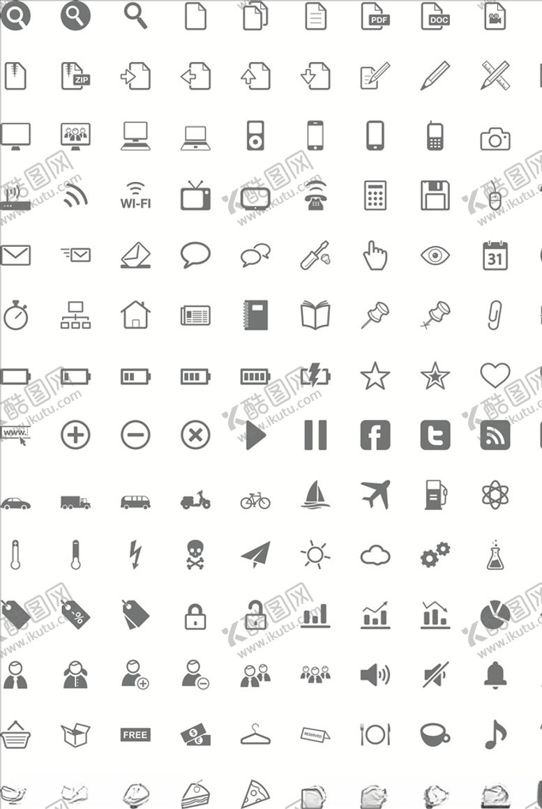 编号：77351210110651148472【酷图网】源文件下载-矢量办公图标