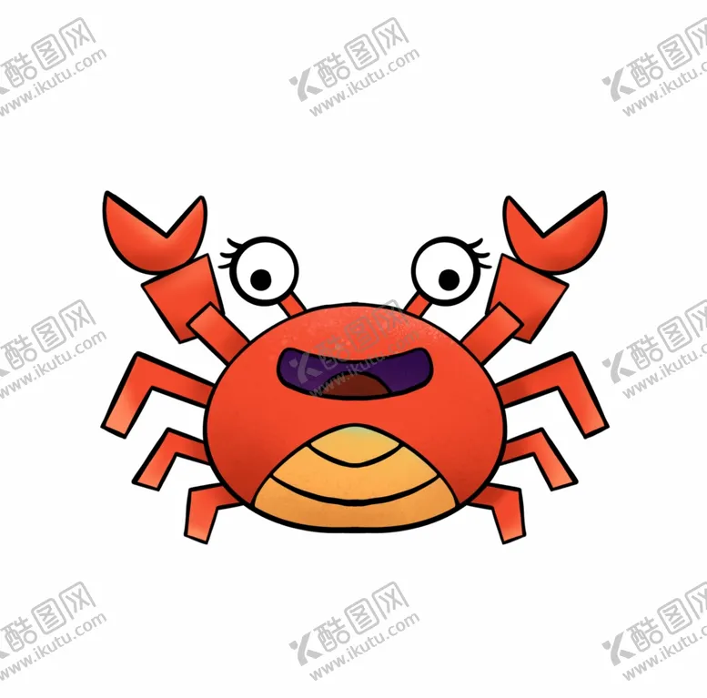 编号：70356302212229004967【酷图网】源文件下载-卡通螃蟹插画
