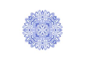 矢量曼陀罗花图案