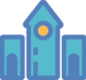 手绘学校建筑