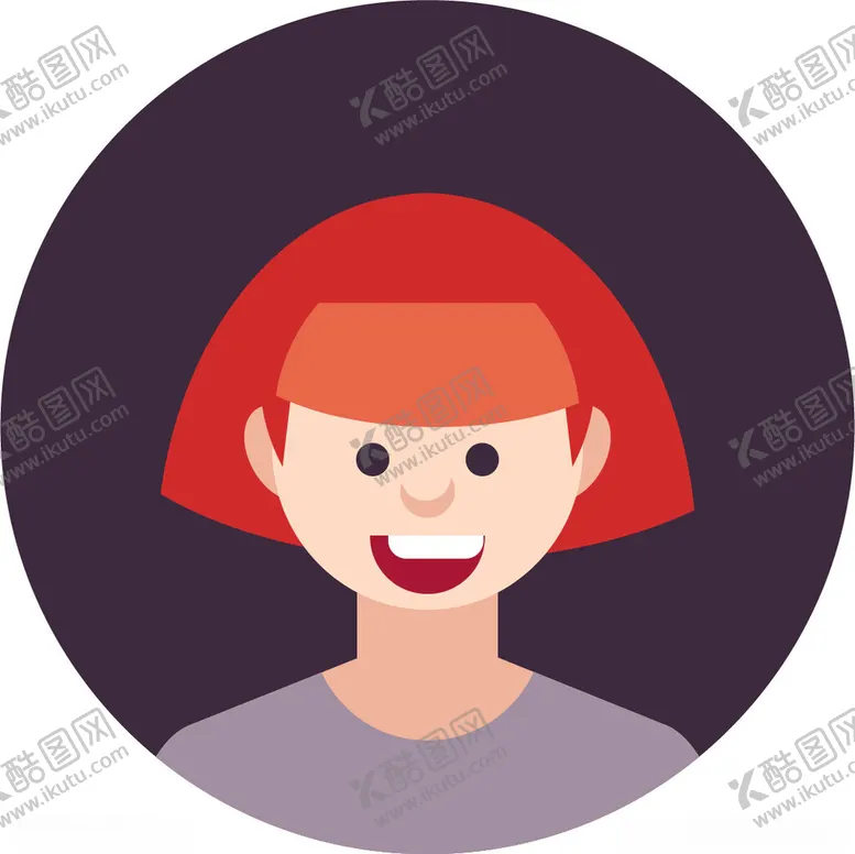 编号：55378501311212547679【酷图网】源文件下载-头像人物平面矢量图标