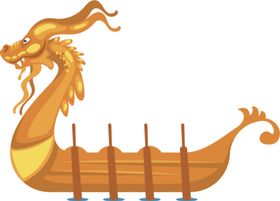 龙舟习俗船扒水上娱乐