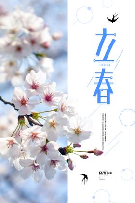 立春插画图片游意境花丛古风