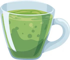 抹茶相关绿色矢量图卡通