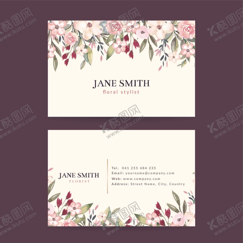 编号：42816509140839351246【酷图网】源文件下载-花卉卡片