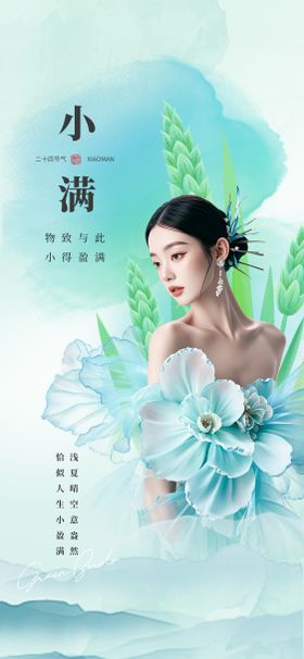 小满中式节气海报