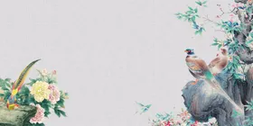 中国风山水背景墙纸壁画式