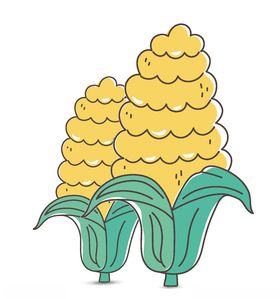 手绘玉米