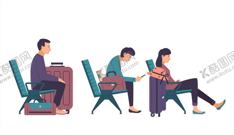 编号：26231809162025215200【酷图网】源文件下载-创意候车室等待的人物