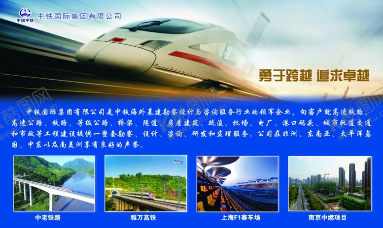 编号：64575101191049591347【酷图网】源文件下载-中国中铁简介海报