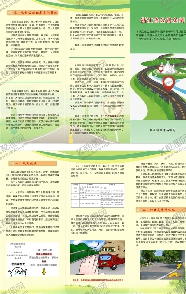 编号：68329904262313229150【酷图网】源文件下载-公路三折页