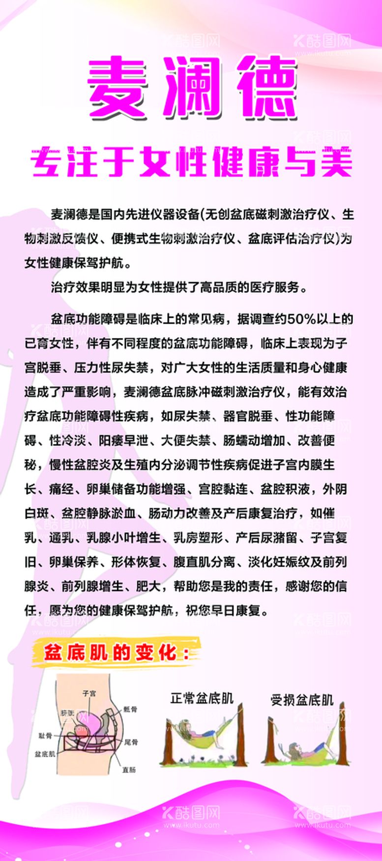 编号：29706310081144553860【酷图网】源文件下载-麦澜德妇科女性展架