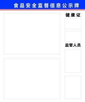 食品安全监督信息公示牌