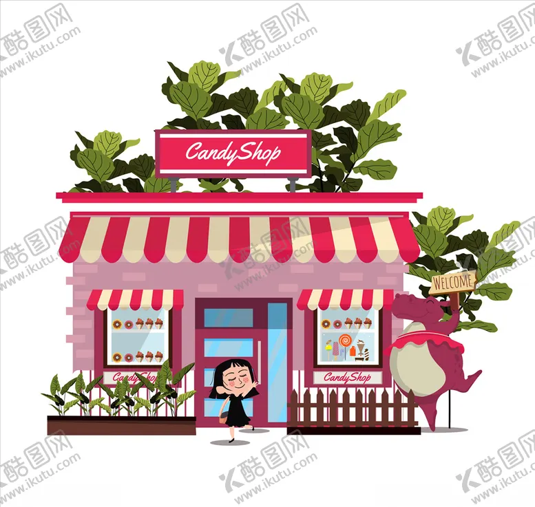 编号：88682607062138157506【酷图网】源文件下载-手绘餐厅面包店面