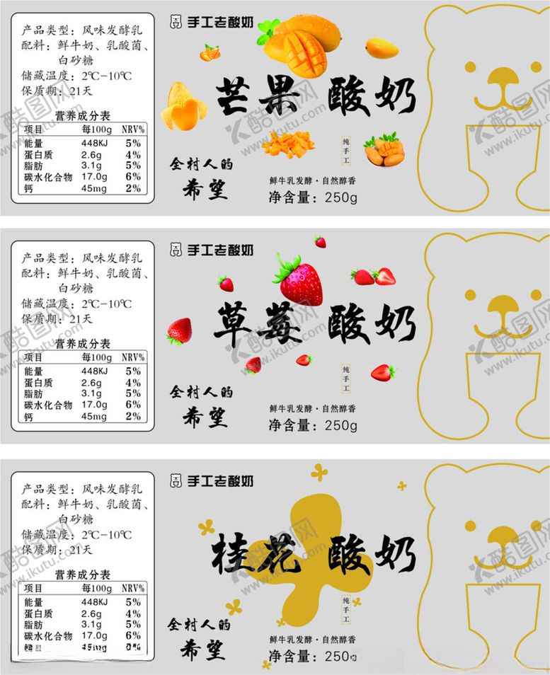 编号：72019809220007514776【酷图网】源文件下载-酸奶不干胶贴纸