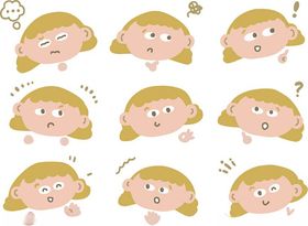可爱女孩多样表情集合