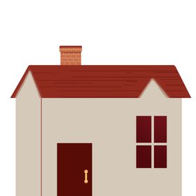 卡通建筑房屋元素