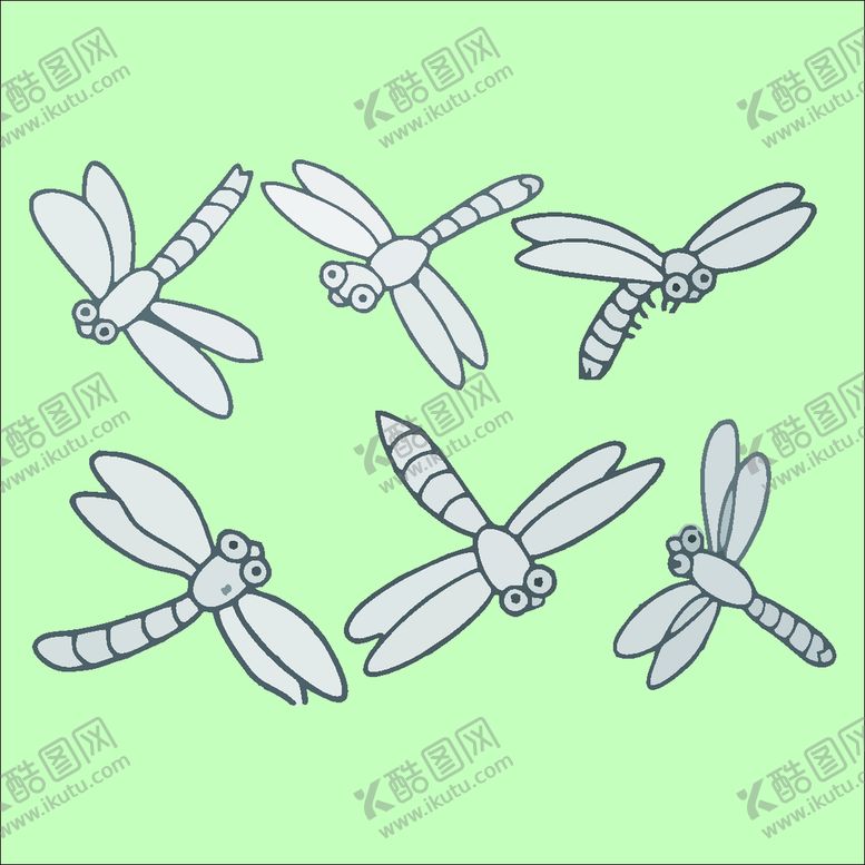 编号：13781701271251518331【酷图网】源文件下载-简笔画蜻蜓