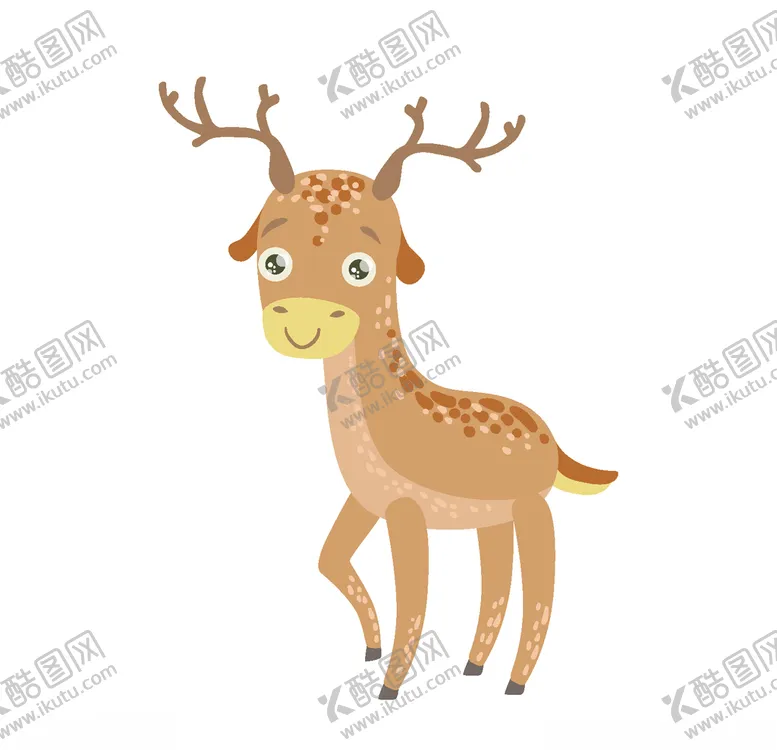 编号：39616906290534124377【酷图网】源文件下载-卡通梅花鹿