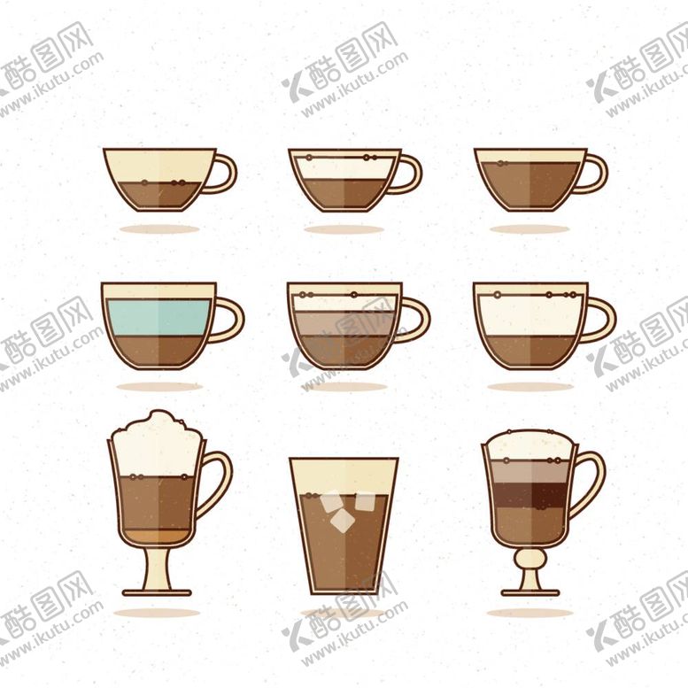 编号：16896012060057438829【酷图网】源文件下载-可爱咖啡杯矢量素材