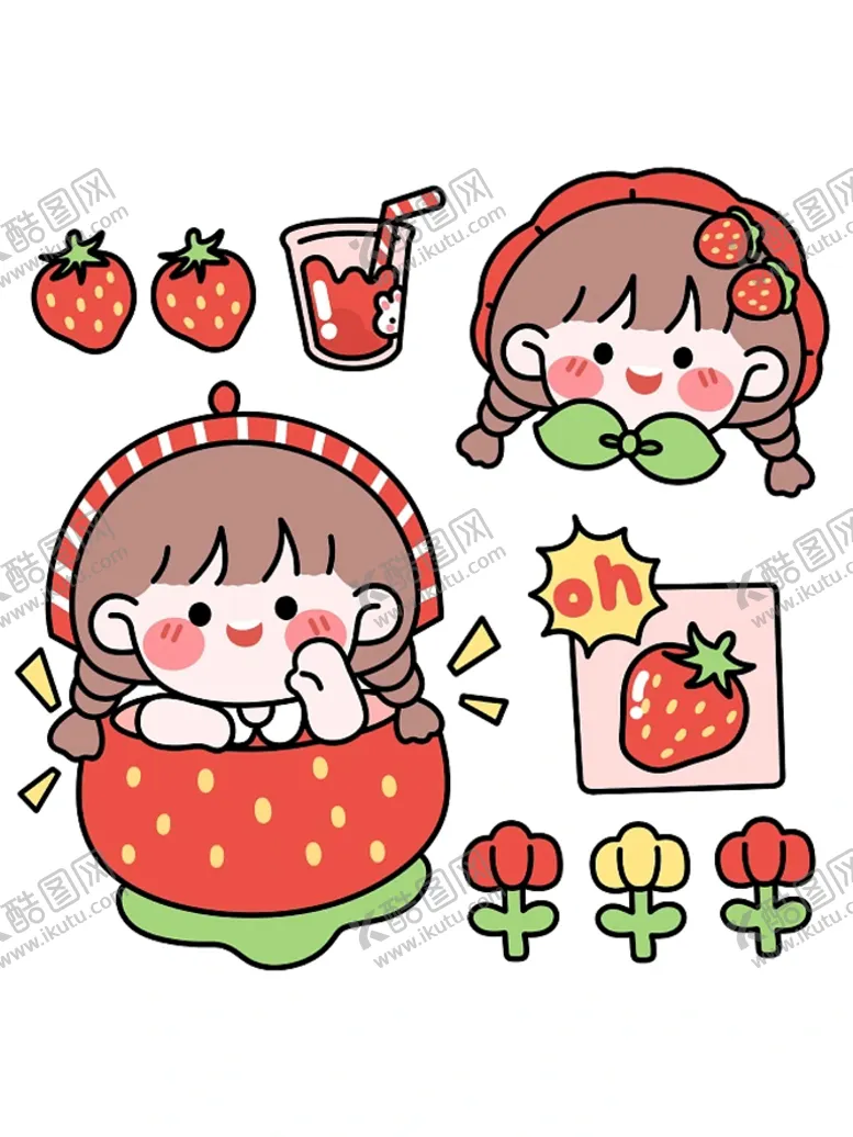 编号：24691009250902279564【酷图网】源文件下载-草莓女孩