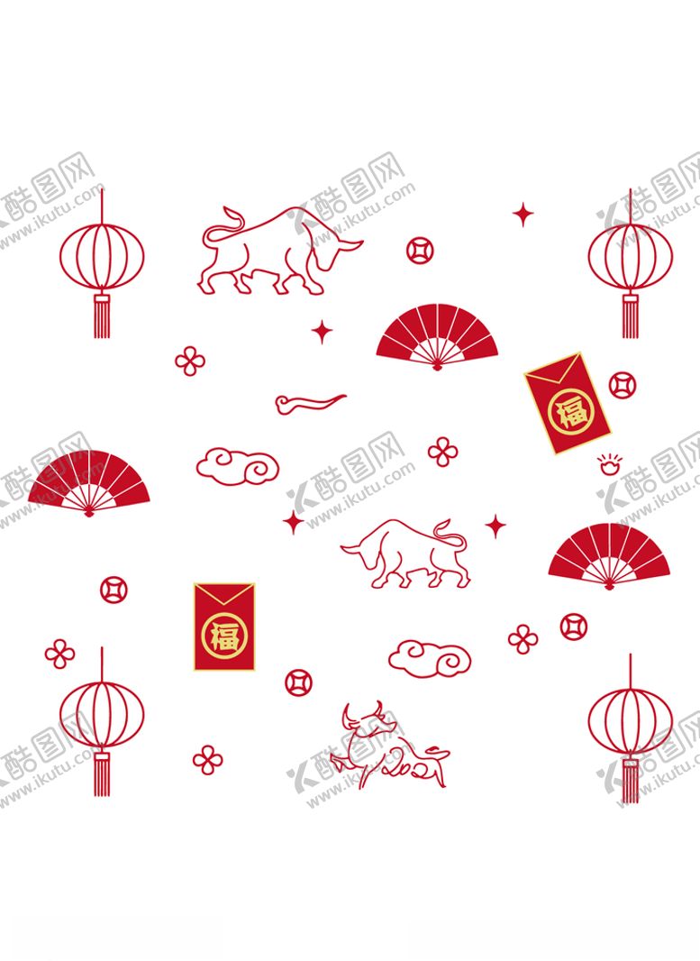 编号：34725404171225128565【酷图网】源文件下载-新年节日装饰底纹