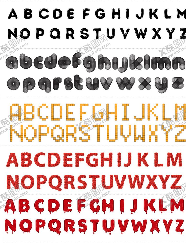 编号：20764409230917441014【酷图网】源文件下载-卡通字母