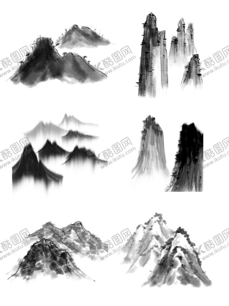 编号：91364909180012323225【酷图网】源文件下载-山水画免抠