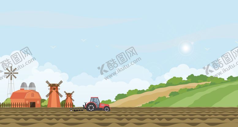 编号：02476309200122546532【酷图网】源文件下载-生态农村插画