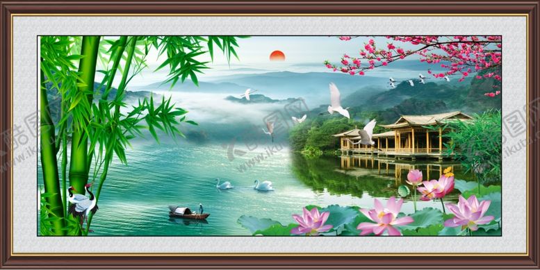 编号：67114009250505507054【酷图网】源文件下载-风景如画横版挂画