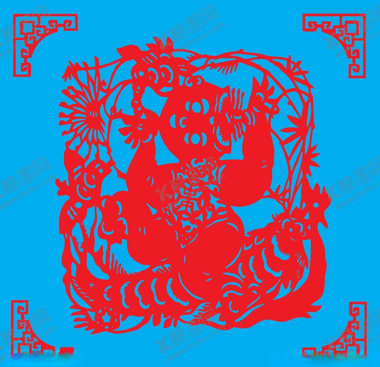 编号：54434510200420483215【酷图网】源文件下载-人物剪纸