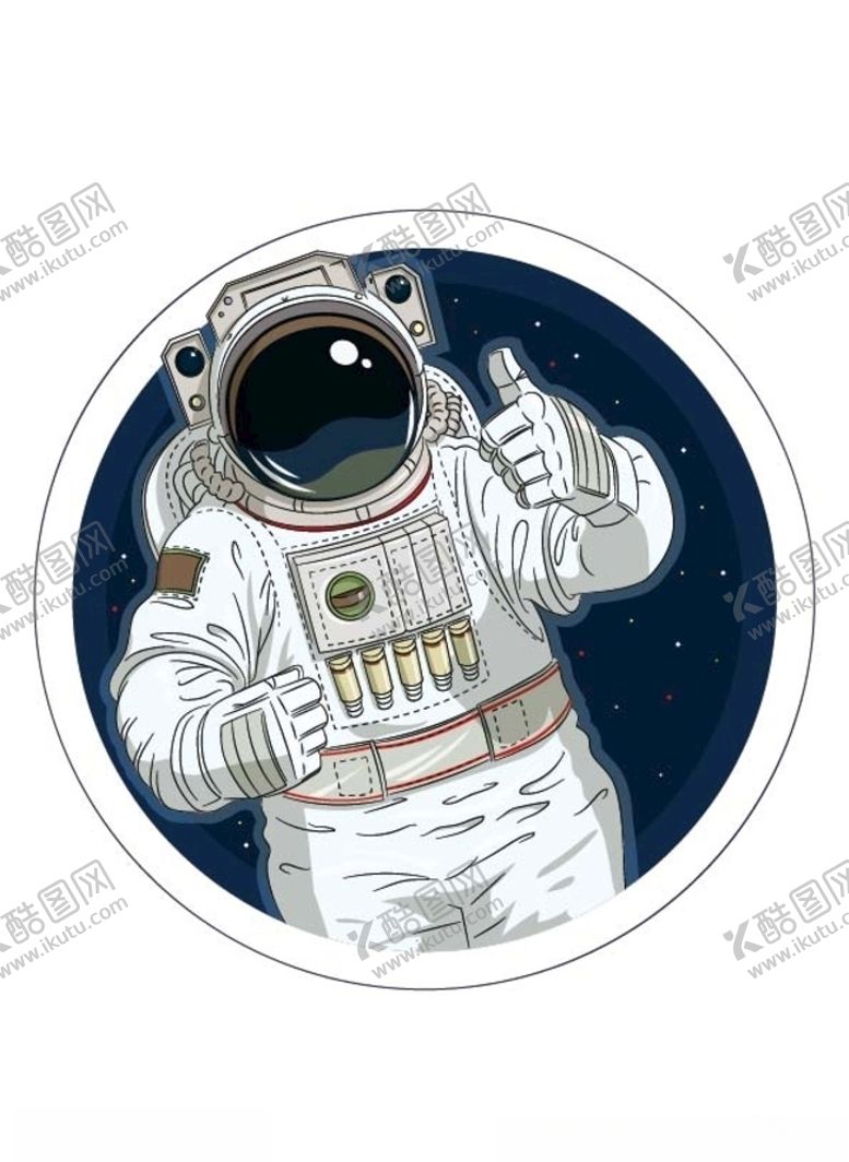 编号：86927309280059087845【酷图网】源文件下载-太空元素宇航员服装图案