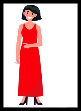 手绘女孩女人漂亮优雅美
