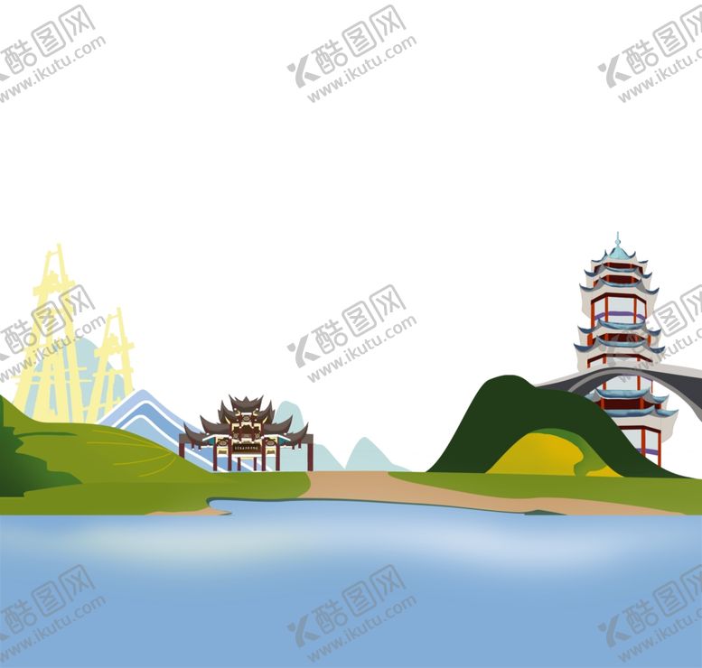 编号：73063207091141491296【酷图网】源文件下载-自贡建筑手绘