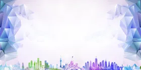 蓝色背景会议展板光线