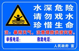 防溺水警示牌