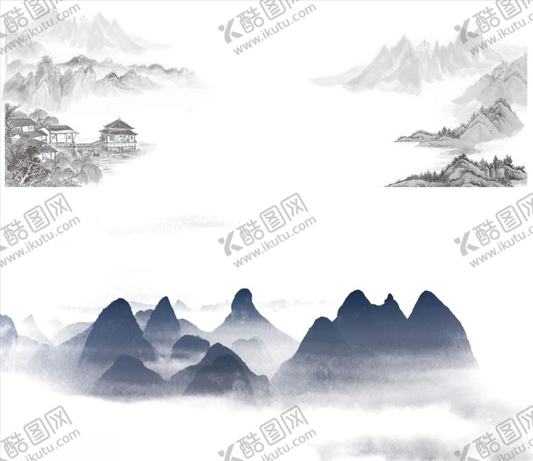 编号：87825010180436548792【酷图网】源文件下载-水墨山水PNG