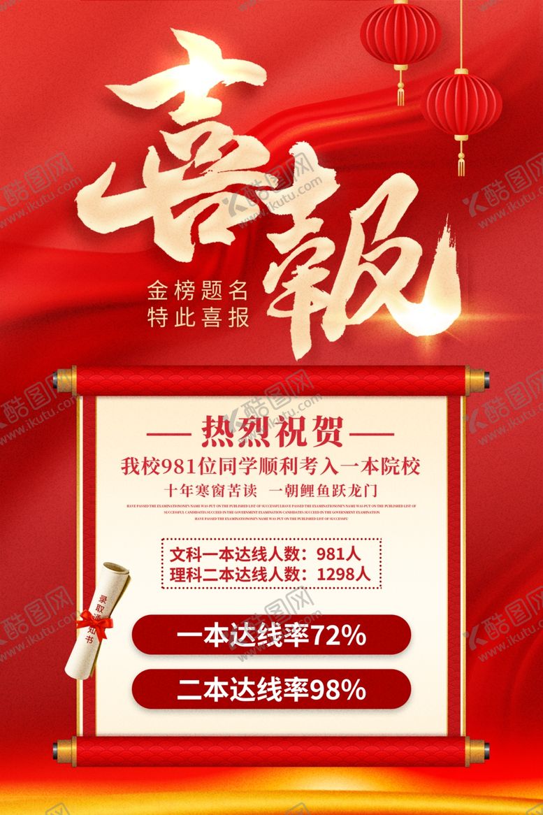 编号：90566411020501484572【酷图网】源文件下载-高考喜报