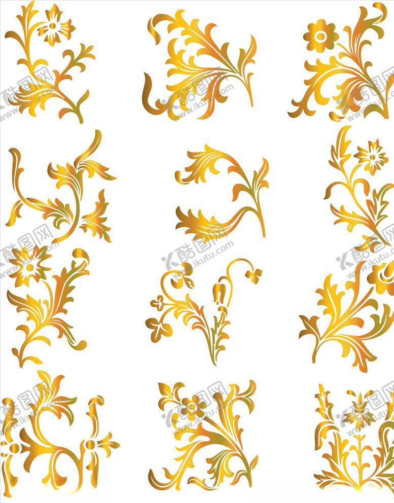 编号：59744810080104027668【酷图网】源文件下载-欧式金色花边