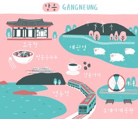 旅游地标建筑物插画