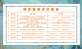 美容海报 价格表