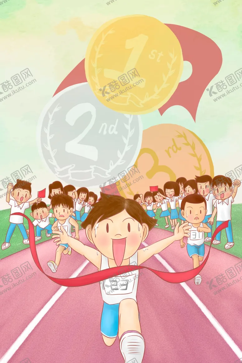 编号：12254406262027064845【酷图网】源文件下载-运动插画跑步插画