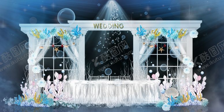 编号：12097210010349007810【酷图网】源文件下载-蓝色婚礼